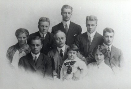 George William Baker and family