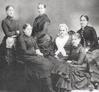 Mrs. T. C. Mewburn with her mother, Mrs. Dr. Ben Cory, and her sisters