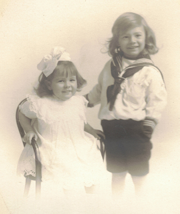 Frances Annie Edwards and Richard Sidney Parker Edwards as children
