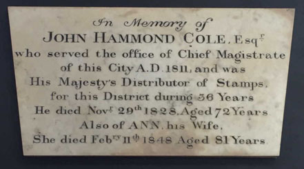 John Hammond Cole and Ann Shenton Cole Resting Place